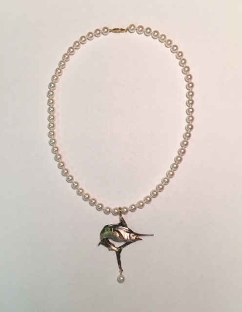 Pearl Necklace With Marlin