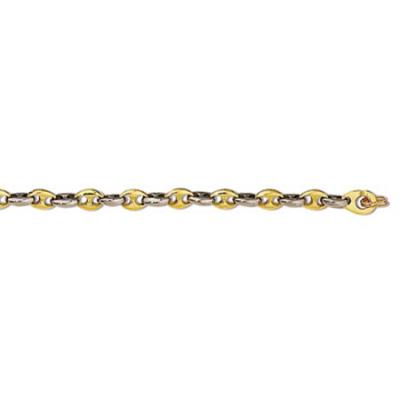 Chain Anchor Gold and Stainless Steel Handmade Bracelet  B61BYSS