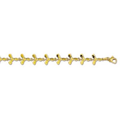 Propeller 3 Blade 3/D Small Bracelet w/Lobster Claw 30FYLC