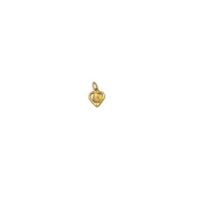 Heart with Clam Shell Extra Small Pendant with Jump Ring  MC1037D.5YJR
