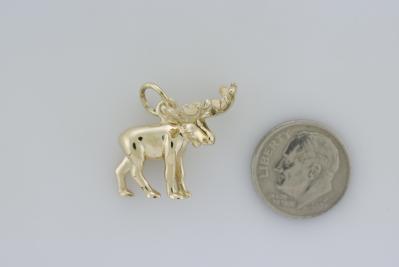 Moose 3D Small Pendant with Bail  MC1058CFY