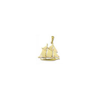 Sail Boat Windjammer Medium Pendant with Bail 1117FYB