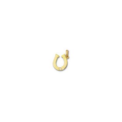 Horseshoe Good Luck/Diamond Pendant