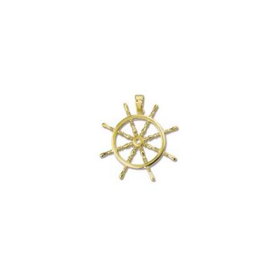 Ships Wheel Large Pendant with Bail 110AFYB