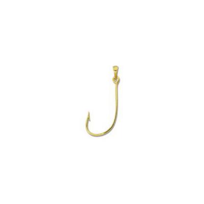 Fish Hook 3/D Mediumn Pendant with Bail  MC_111FYB