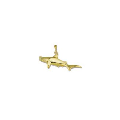 Shark Hammerhead 3D Large Pendant with Bail   MC_208AYB