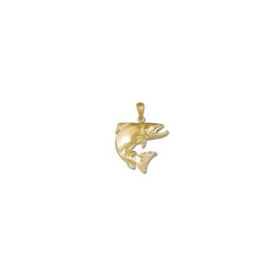 Trout 3D Medium Pendant with Bail   MC_259FYB