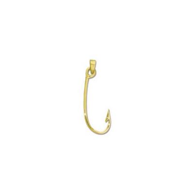 Fish Hook 3D Large Pendant with Bail  MC_340AFYB