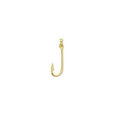 Fish Hook 3D Medium Pendant with Bail  MC_340BFYB