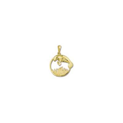 Manatee Medium Pendant in Marsh Grass with Jump Ring  MC_358B.5YJR 