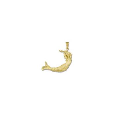 Mermaid Arched 3D Medium Pendant with Bail  MC_536FYB