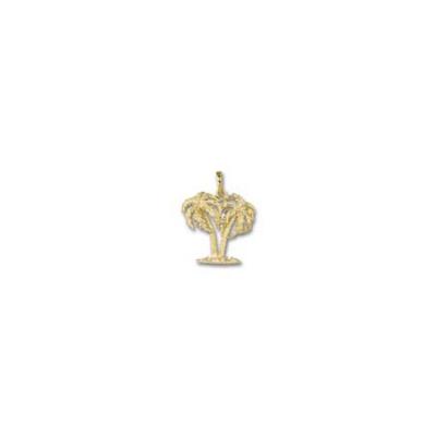 Palm Trees Double Medium Pendant with Bail  MC_816.5YB