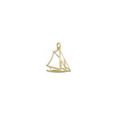 Sail Boat Sloop Wire Medium Pendant 15AFYJR