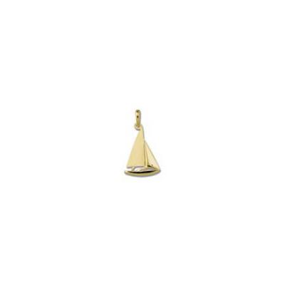 Sail Boat Sloop Medium Pendant with Bail 18A.5YB