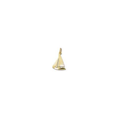 Sail Boat Sloop Small Pendant High Polish with Jump Ring 18B.5YHPJR 