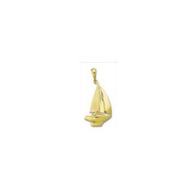 Sail Boat Sloop Medium Pendant with Bail 1BFYB