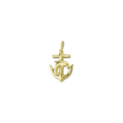 Anchor with Dolphin Large Pendant with Shackle Bail  MC__24.5Y/466B.5YSB 