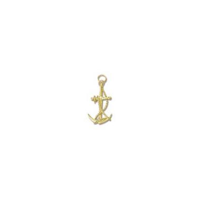 Anchor with Foul Rope Medium Pendant and Jump Rings  26FYJR