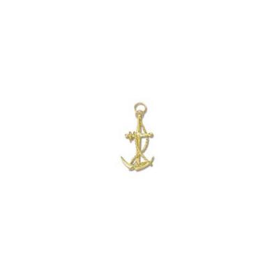 Anchor with Foul Rope Medium Pendant and Jump Rings  26FYJR