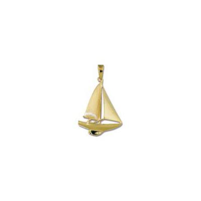 Sail Boat Sloop Medium Pendant with Bail 3FYB