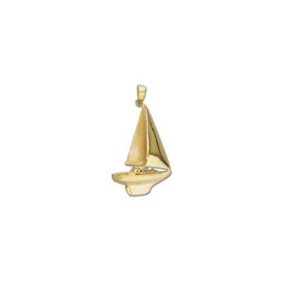 Sail Boat Sloop Large Pendant with Bail 1FYB