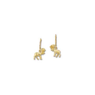 Moose 3D Small Earrings with Lever Back Drop Earrings  ME1058CFYLBD