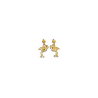 Flamingo Standing Small Earrings with Ear Findings 276C.5YBD