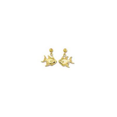 Triggerfish 3/D Small Earrings with Ball Drops  ME_363DFYBD