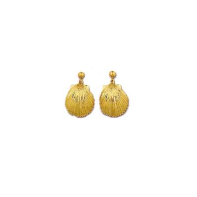 Clam Shell Ball Drop Earring