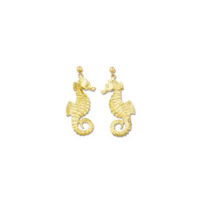 Seahorse Large Earrings with Ball Drops  ME_666B.5YBD