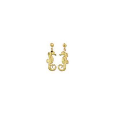 Seahorse Medium Earrings with Ball Drop  ME_666C.5YBD