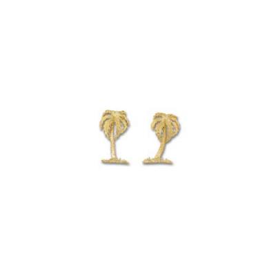 Palm Tree Single Medium Earrings with Posts  ME_815.5YPT