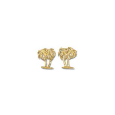 Palm Tree Double Medium Earring with Posts  ME_816.5YPT