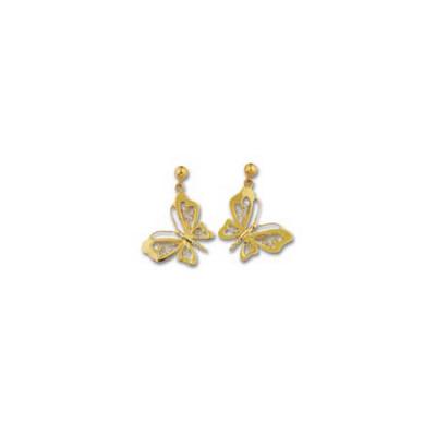Insect-Butterfly Ball Drop Earring